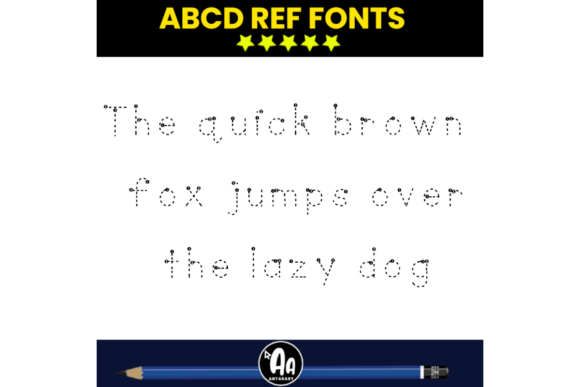 Dashed Numbered Letters Tracing Font - Preview 1