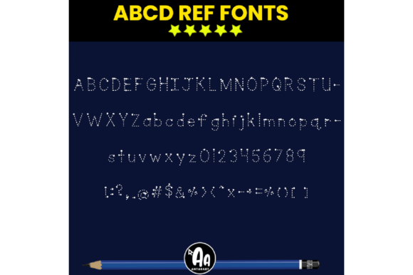Dashed Numbered Letters Tracing Font - Preview 2