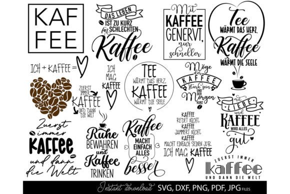 German Coffee Quotes SVG Bundle