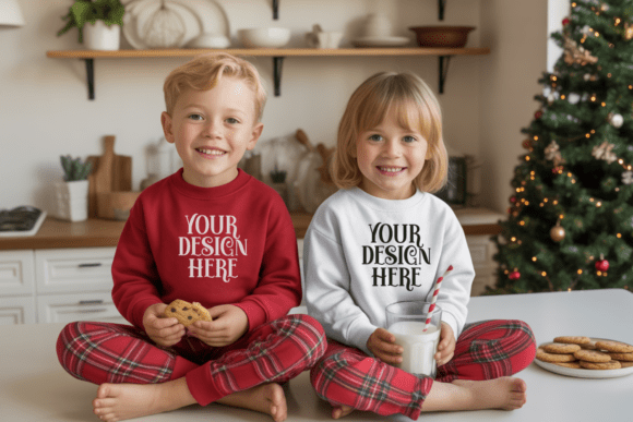 Gildan 18000B Kids Sweatshirt Mockup