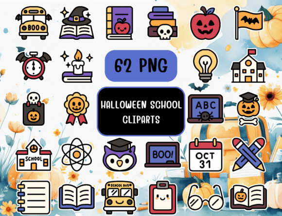Halloween School Clip Art