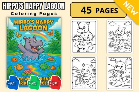 Hippo’s Happy Lagoon Coloring Book