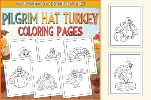 Pilgrim Hat Turkey Coloring Pages
