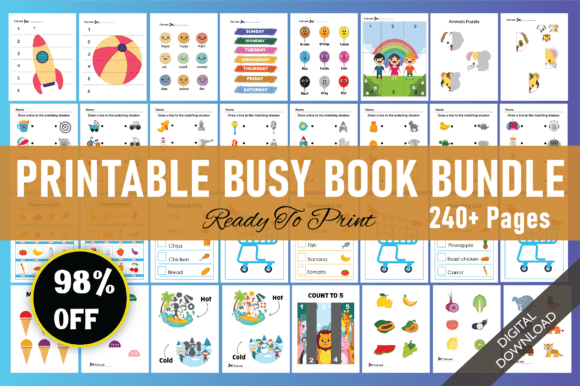 Printable Busy Book Bundle