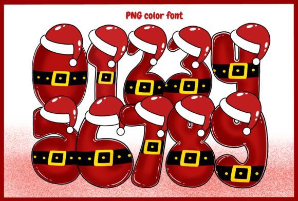 Santa Style Font PNG with transparent background - Preview 2