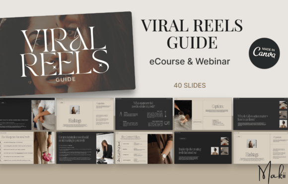 40-slide Canva Viral Reels Guide presentation deck