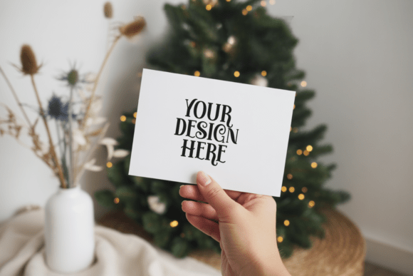 Christmas Card Mockup, Invitation Mockup