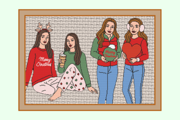 Christmas Friends Cross Stitch Pattern
