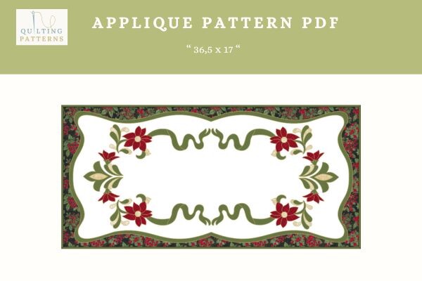 Christmas Garland Applique Pattern