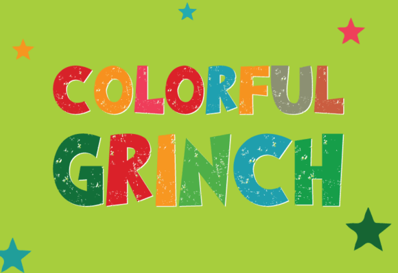 Colorful Grinch Font - Preview 1