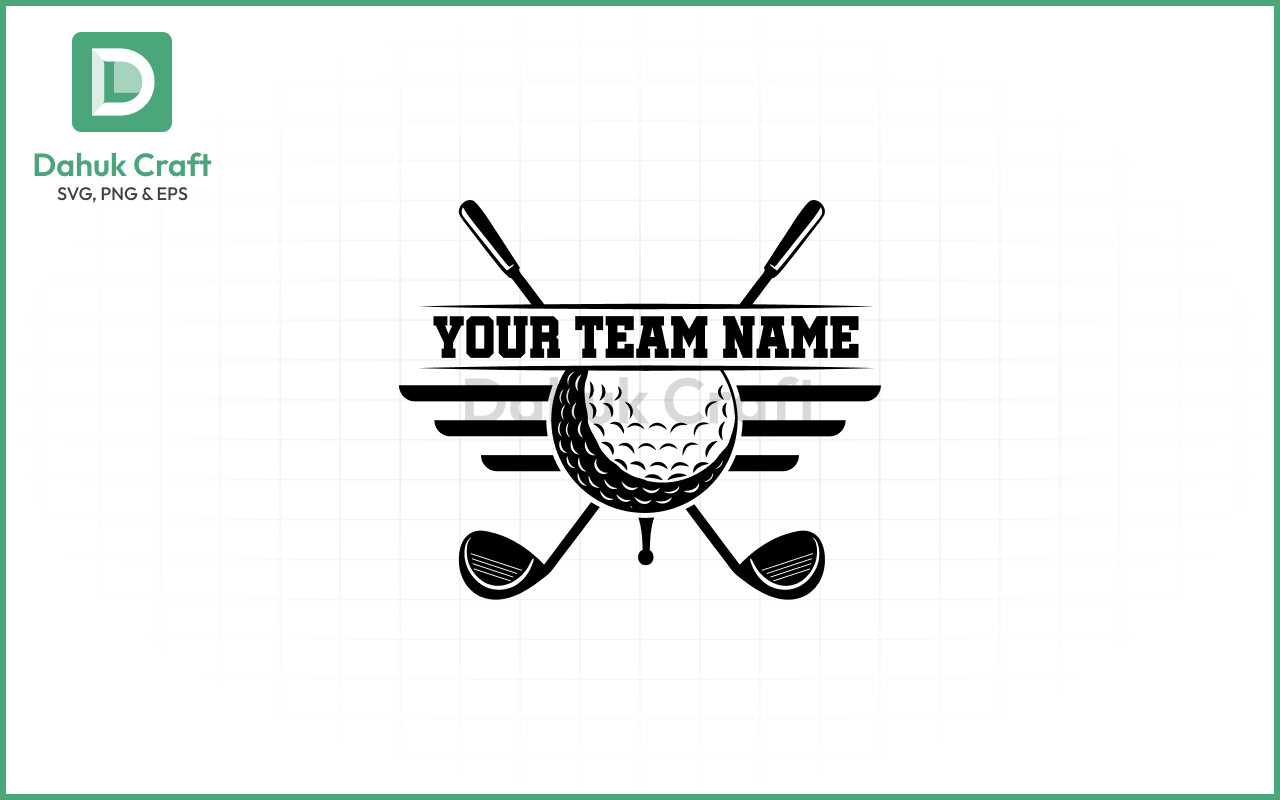 Custom Golf Team Logo SVG PNG and EPS