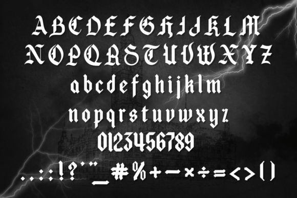 Dark Old English Font - Preview 1