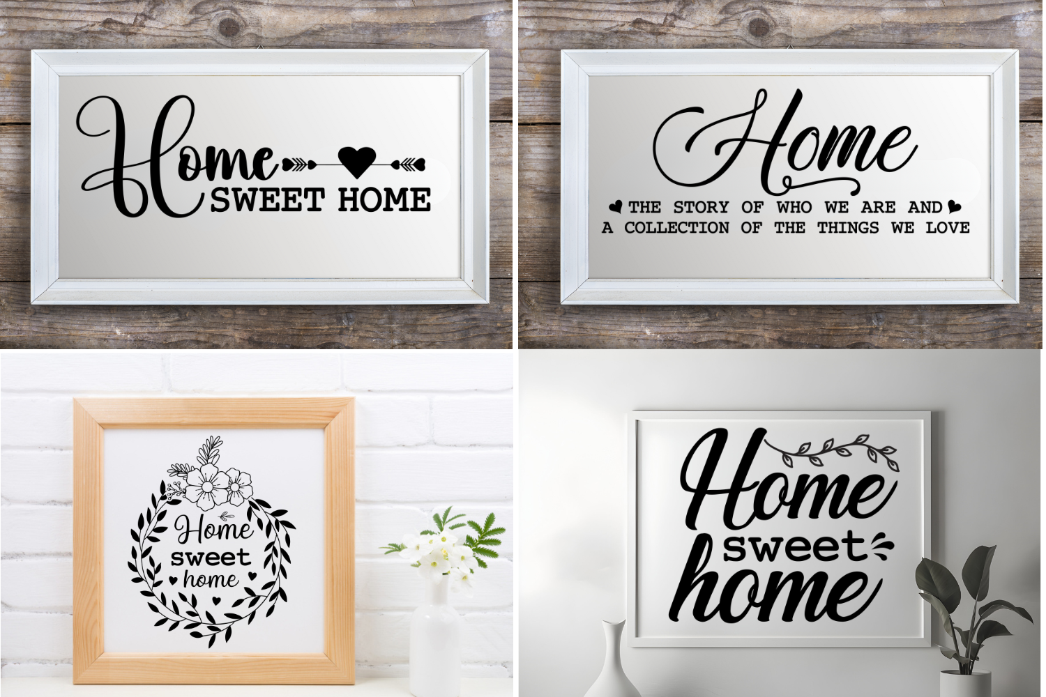 Farmhouse Home Sign SVG Bundle 3 Graphic by Styled Stock Mock ...