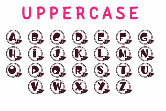 Monogram Love Heart Font PNG with transparent background - Preview 1