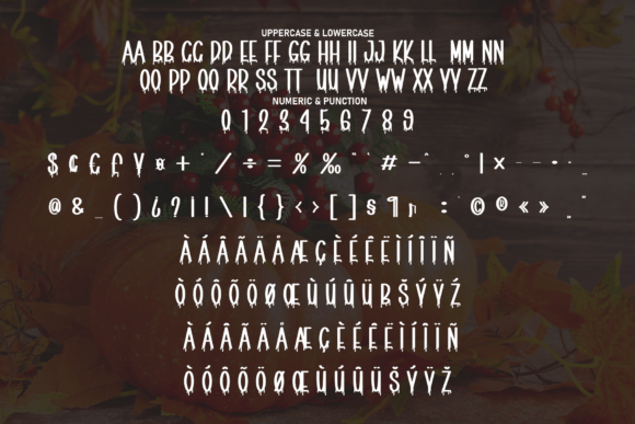 Pumpkin Christmas Font PNG with transparent background - Preview 6