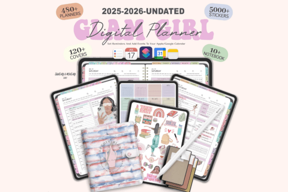 2025 - 2026 and Undated Digital Planner