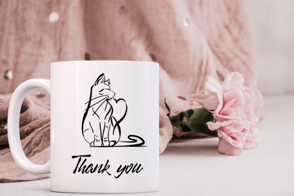 Cat Line Drawing Font - Preview 6