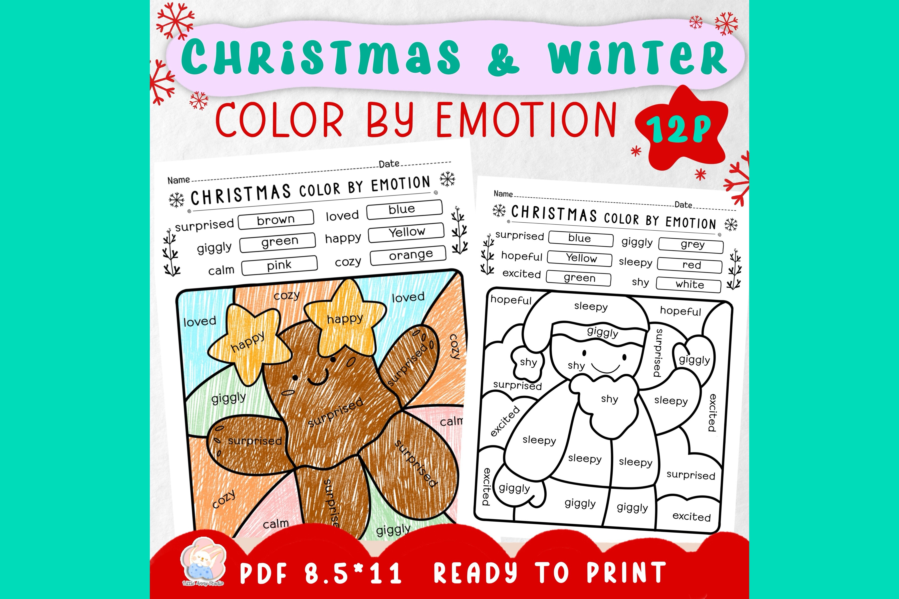 Christmas & Winter Color by Emotion