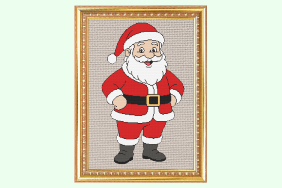 Classic Santa Claus Cross-Stitch Pattern