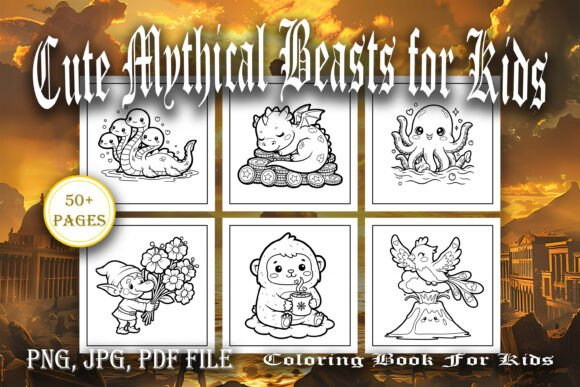 Cute Mythical Beasts Coloring for Kids