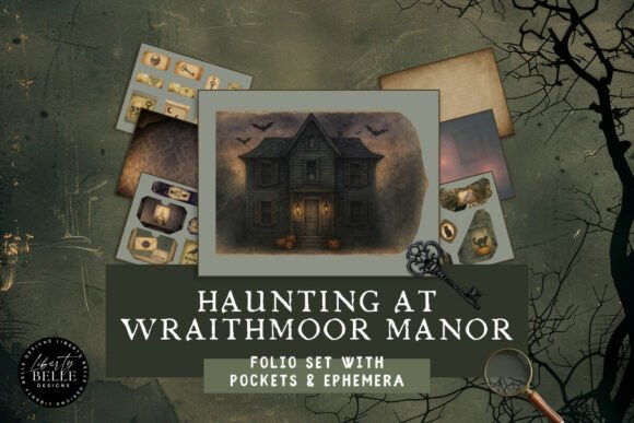 Haunted House Junk Journal Folio Kit