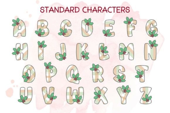 Holly Berries Font PNG with transparent background - Preview 1