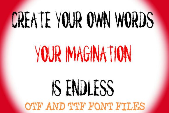 Ink Blot Rough Brush Font PNG with transparent background - Preview 2
