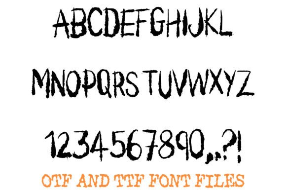 Kooky Spooky Ink Brush Font PNG with transparent background - Preview 1