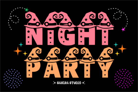 Magic Party Font PNG with transparent background - Preview 1