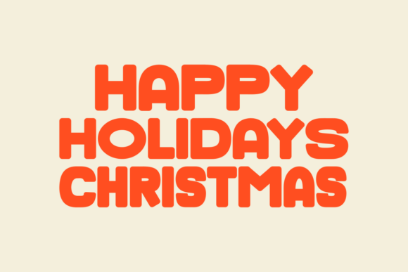 Merry Thick Font PNG with transparent background - Preview 5
