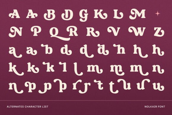 Nolkair Font PNG with transparent background - Preview 3