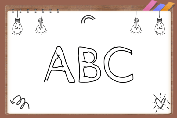 Preschool Doodles Font PNG with transparent background - Preview 1