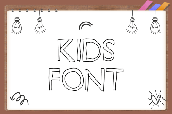 Preschool Doodles Font PNG with transparent background - Preview 3