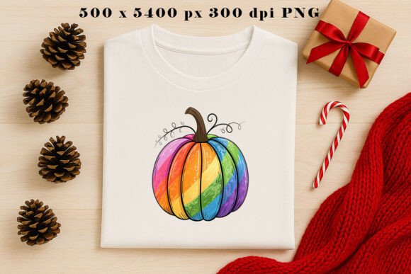 Rainbow Pumpkin PNG Clipart Design Gráfico Gráficos IA Por khdesign