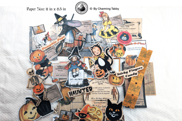 Retro Halloween Boxes Ephemera