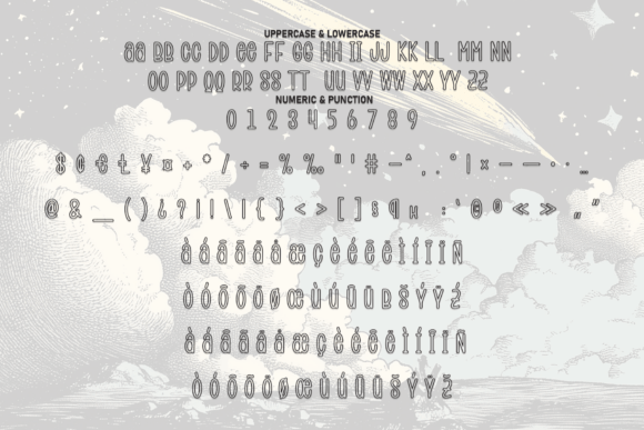 Retro Magic Font PNG with transparent background - Preview 6