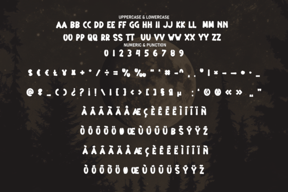 Retro Moon Font PNG with transparent background - Preview 6