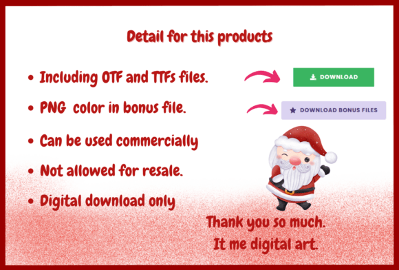 Santa Style Font PNG with transparent background - Preview 6