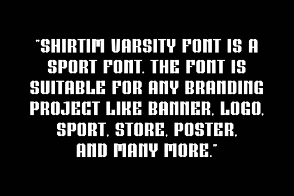 Shirtim Varsity Font PNG with transparent background - Preview 4
