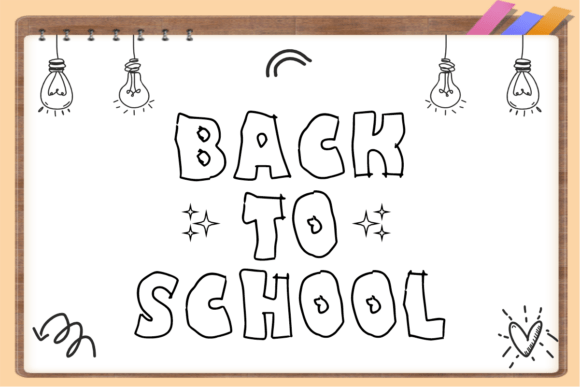 Simple Doodles Font PNG with transparent background - Preview 1