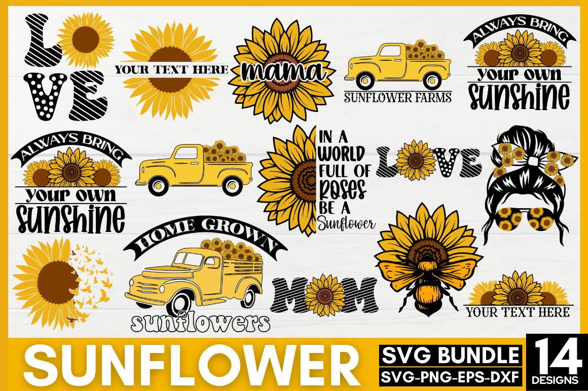 Sunflower Quotes SVG Bundle