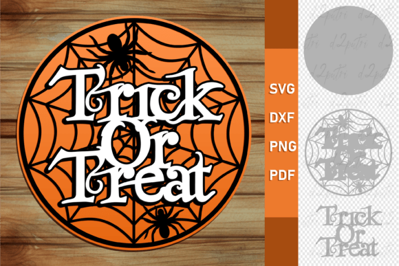 Trick Or Treat, Halloween Door Sign SVG