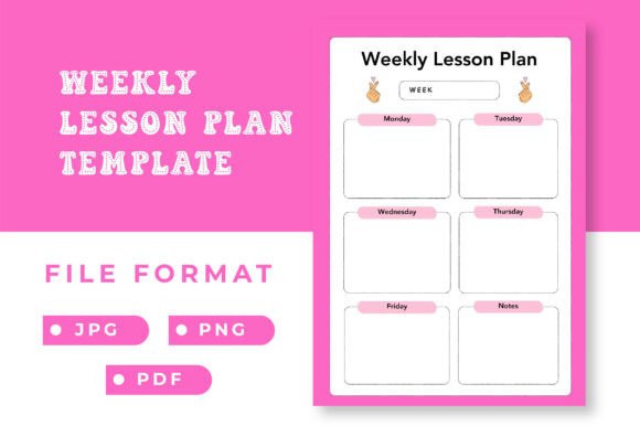 Weekly Lesson Plan Printable Template