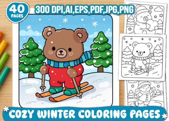 Bold and Easy Cozy Winter Coloring Pages