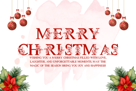 Christmas Holly Font - Preview 4
