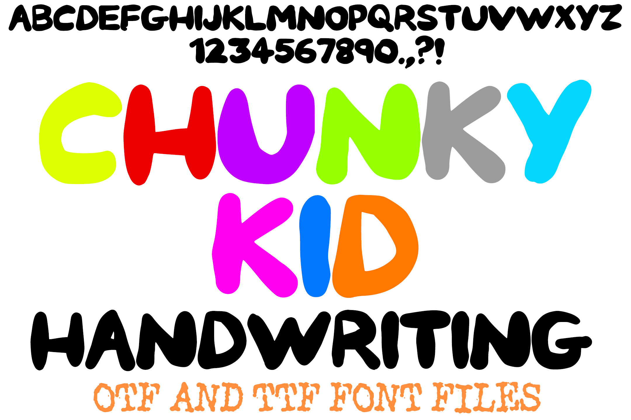 Chunky Kid preview - bold chunky font for kids posters