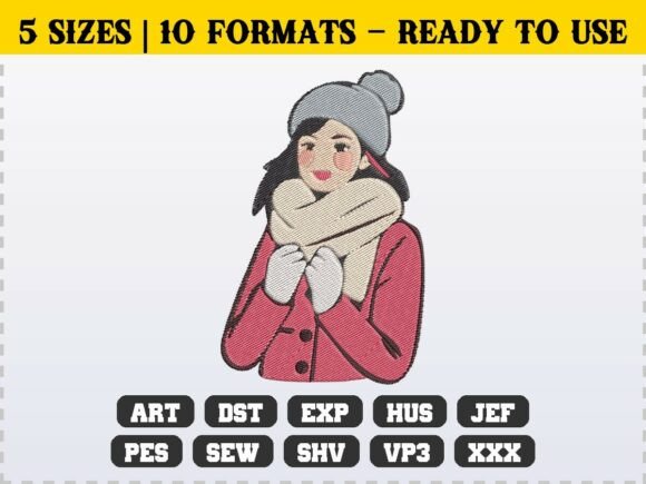 Cozy Woman Winter Girl