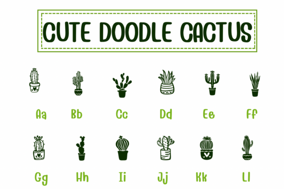 Cute Doodle Cactus Font - Preview 4