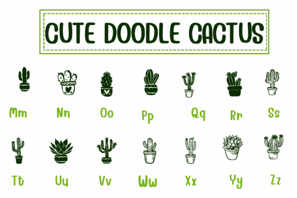 Cute Doodle Cactus Font - Preview 5