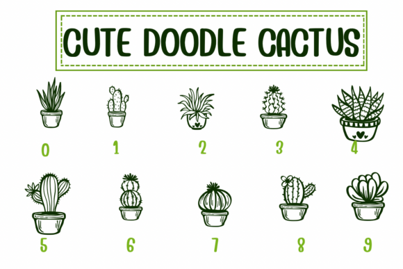 Cute Doodle Cactus Font - Preview 6